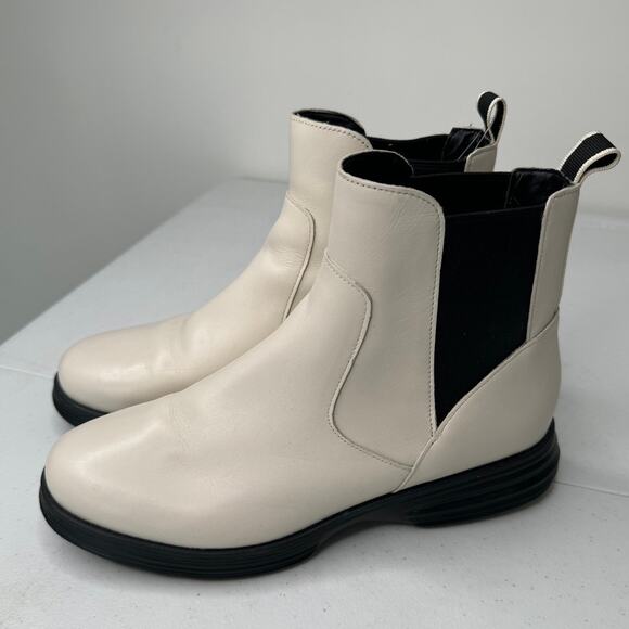 Cole Haan Original Grand White Leather Chelsea Boots, Women's Size 8 - Picture 3 of 10